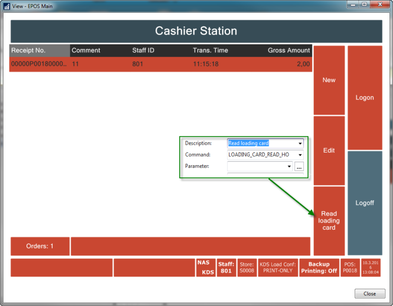 Setting Up the POS for Loading Card Usage