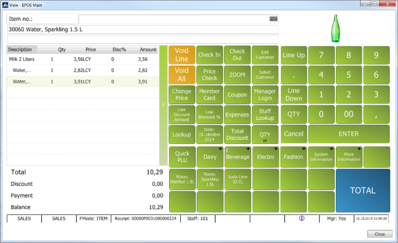 Dynamic POS Panel Layout