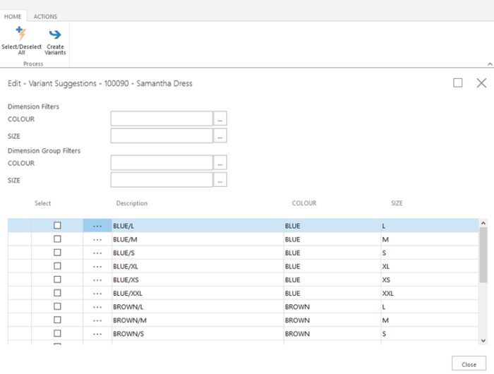 Variant Framework