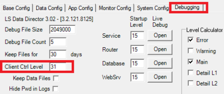 Debug LS Data Director Web Service