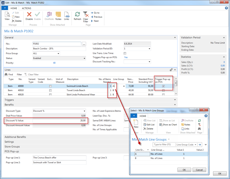 Example 1 - Setting Up Mix & Match With Lookup