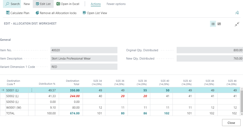 How to: Adjust Quantities in the Allocation Plan Distribute