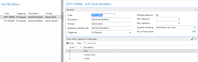 Text and Time Modifiers