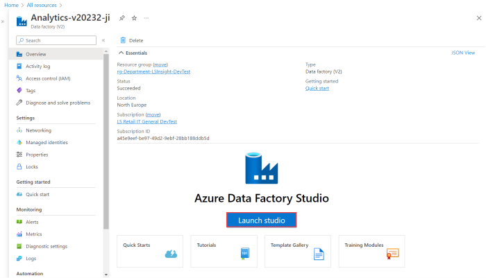 Analytics Azure Data Factory