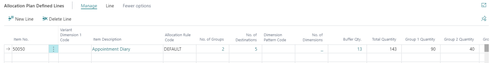 How to: Add Items to Allocation Plan Defined Lines