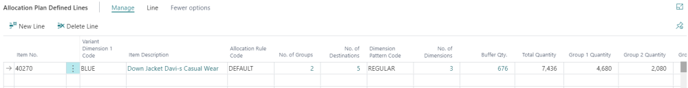 How to: Add Items to Allocation Plan Defined Lines